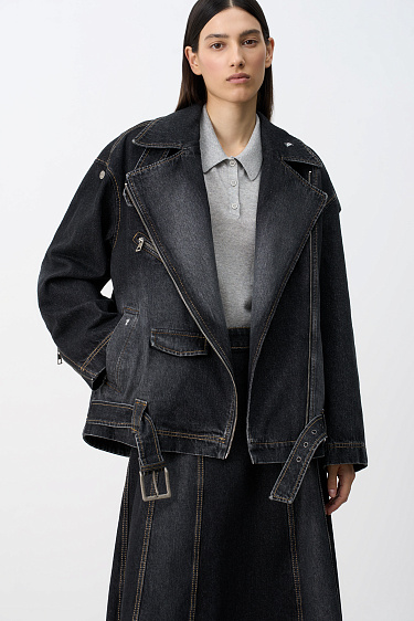 Джинсовая куртка-косуха из 100% хлопка