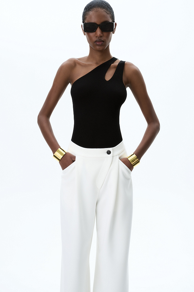 Трикотажный топ с двойной лямкой