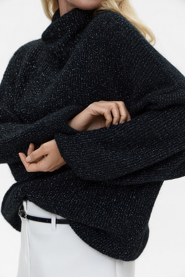 Мохеровый джемпер с люрексом