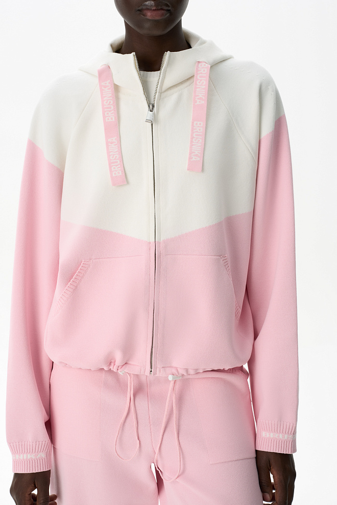 Спортивный бомбер с капюшоном 