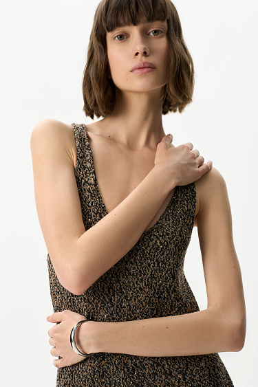 Сарафан из хлопка с пайетками