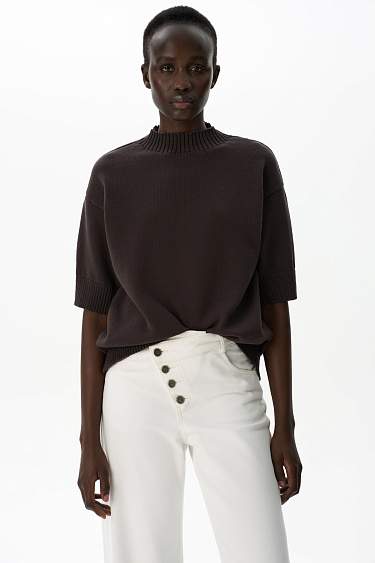 Хлопковая футболка с коротким рукавом