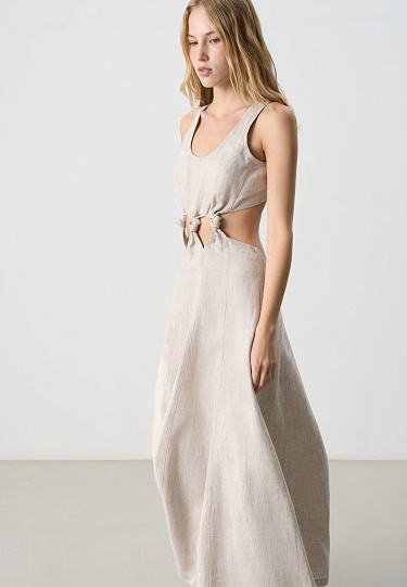 Платье из 100% льна 