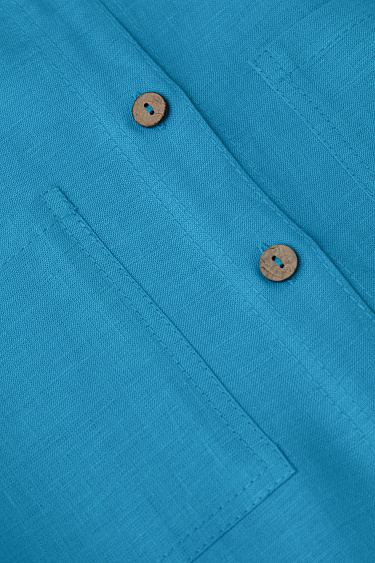 Платье-рубашка из 100% льна