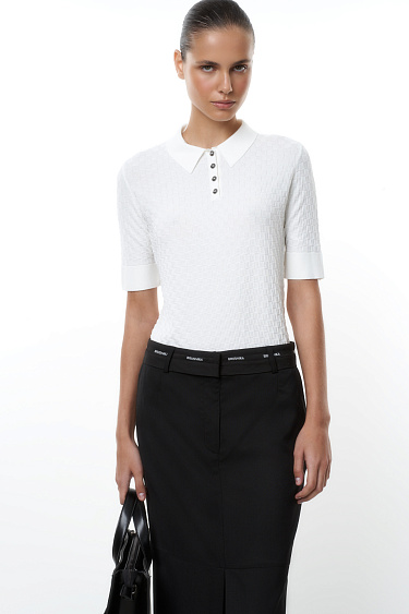 Трикотажная футболка-поло