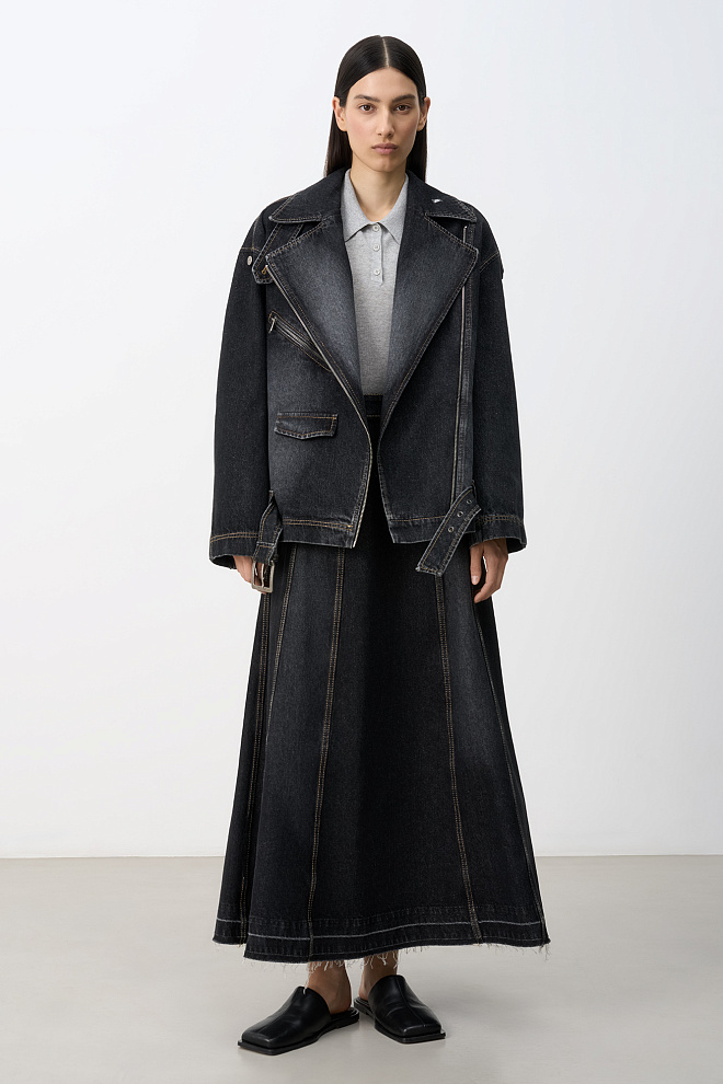 Джинсовая куртка-косуха из 100% хлопка