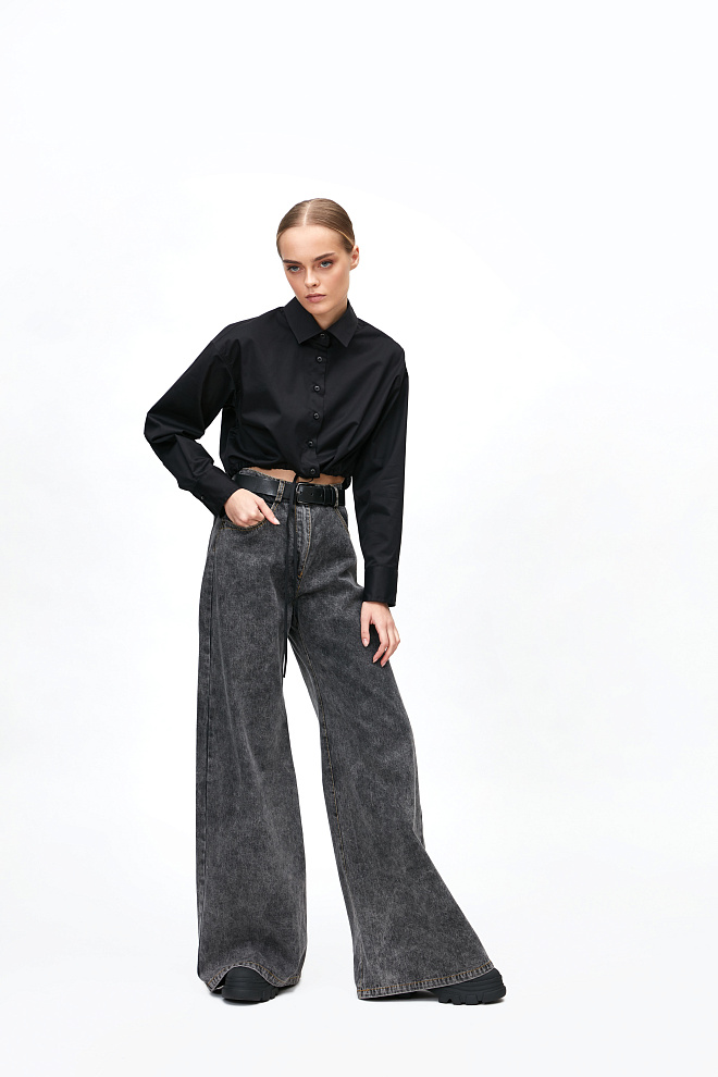 Широкие джинсы из 100% хлопка