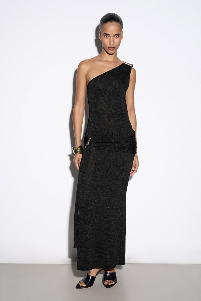 Платье макси на одно плечо