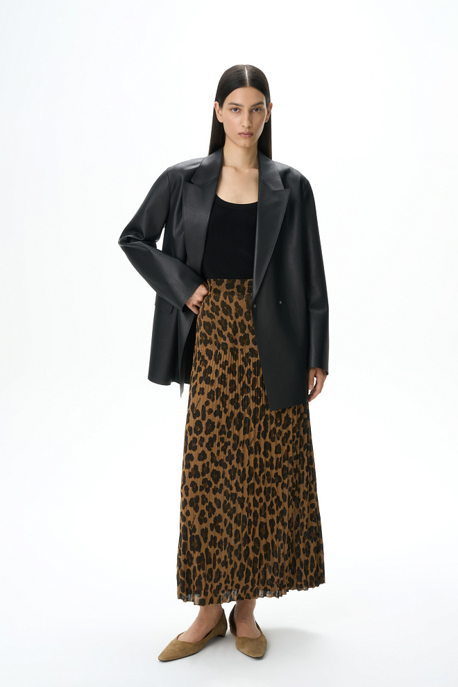 Принтованная юбка миди