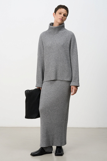 Джемпер в рубчик из кашемира и шерсти