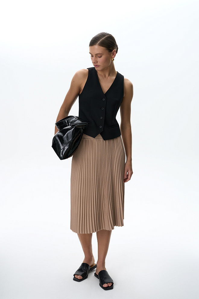 Трикотажная юбка плиссе 