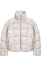 Стеганый пуховик с воротником-стойкой. Застежка на молнию. Низ изделия выполнен на регулируемой кулиске. Вышитый логотип на груди. На подкладке. 