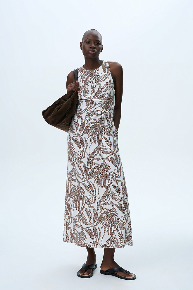 Принтованное платье из 100% вискозы