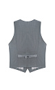 Классический жилет с имитацией карманов и v-образным вырезом. Застежка на пуговицы. Без подкладки.