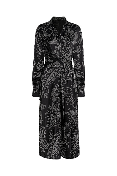 Принтованное платье-рубашка
