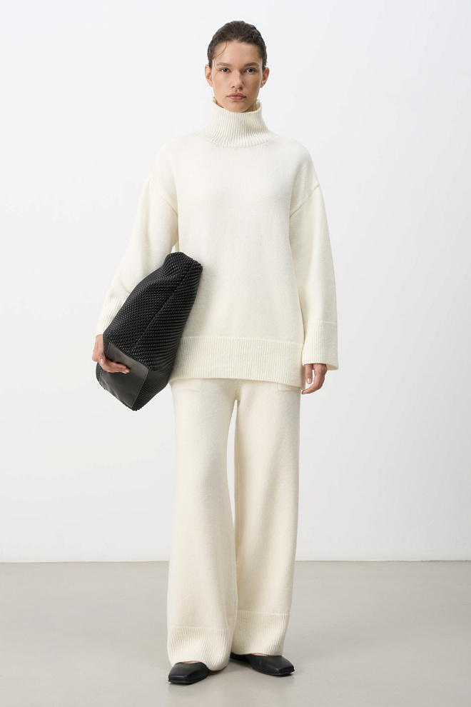 Широкие брюки из шерсти мериноса