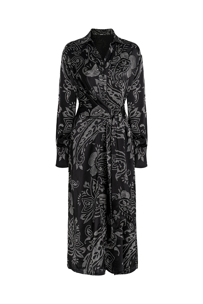 Принтованное платье-рубашка