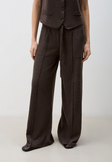 Широкие брюки из кашемира и шерсти