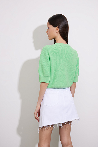 Укороченный джемпер из хлопка