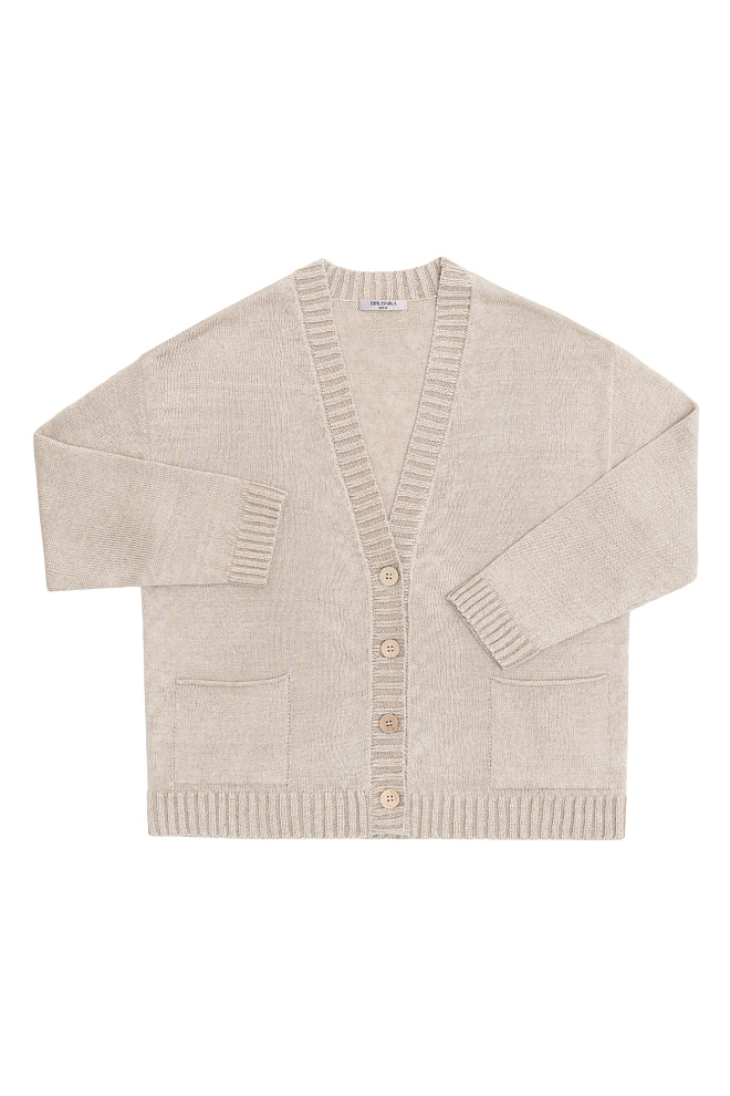 Трикотажный кардиган из 100% льна