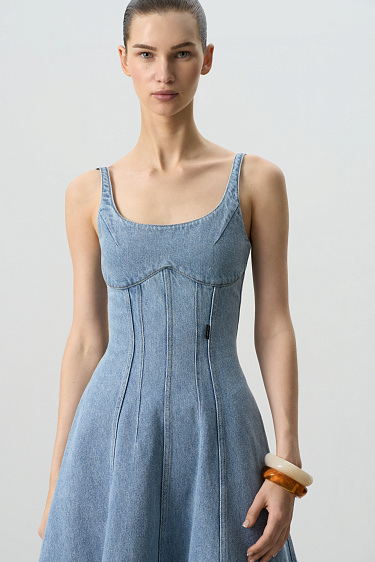 Джинсовое платье из 100% хлопка