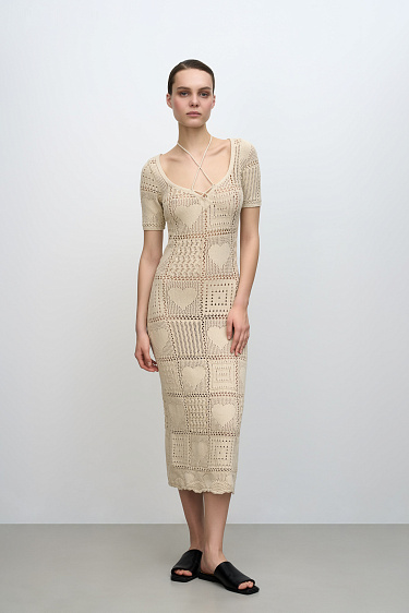 Ажурное платье в стиле печворк