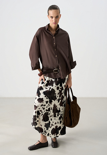 Принтованная юбка из 100% вискозы
