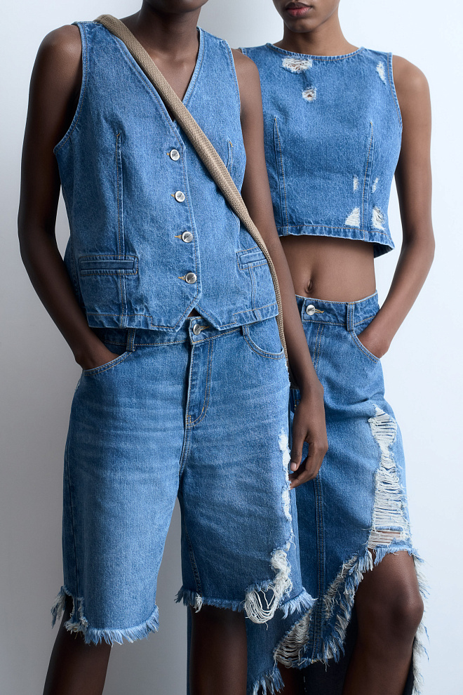 Джинсовый жилет