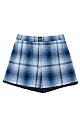Короткие шорты в клетку из 100% хлопка. Модель на средней посадке, с широким поясом и карманами.