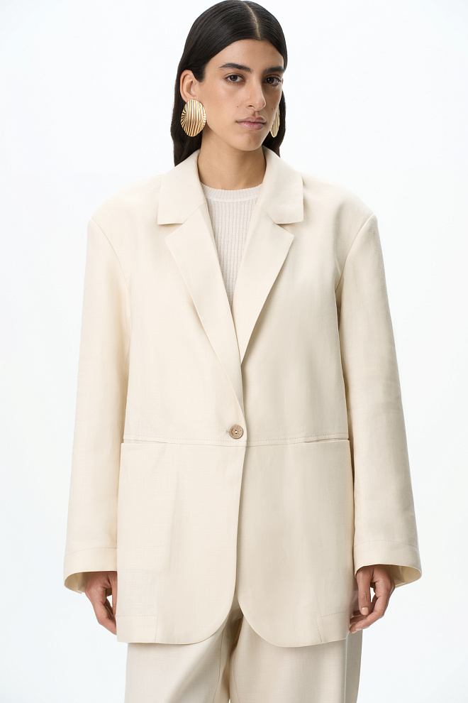 Свободный жакет из 100% льна