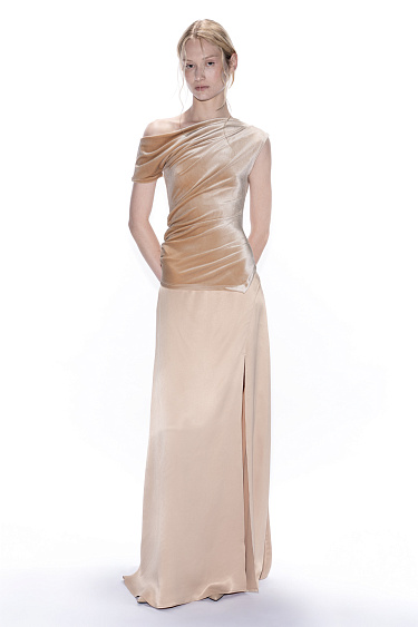 Топ с асимметричной драпировкой 