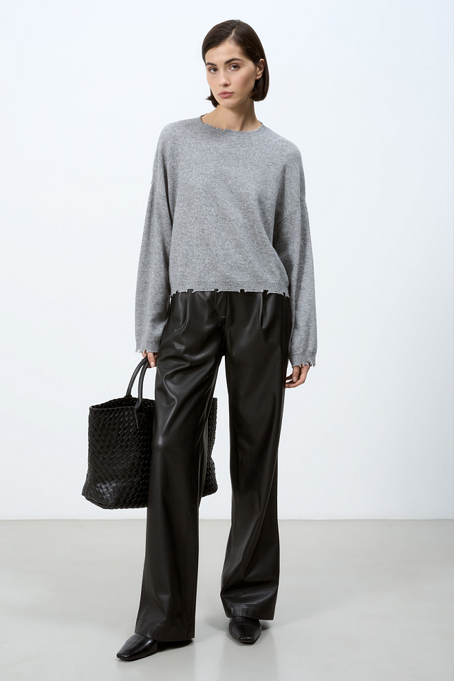 Укороченный джемпер из кашемира и шерсти