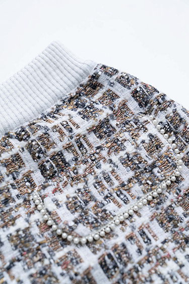 Юбка из фактурного твида