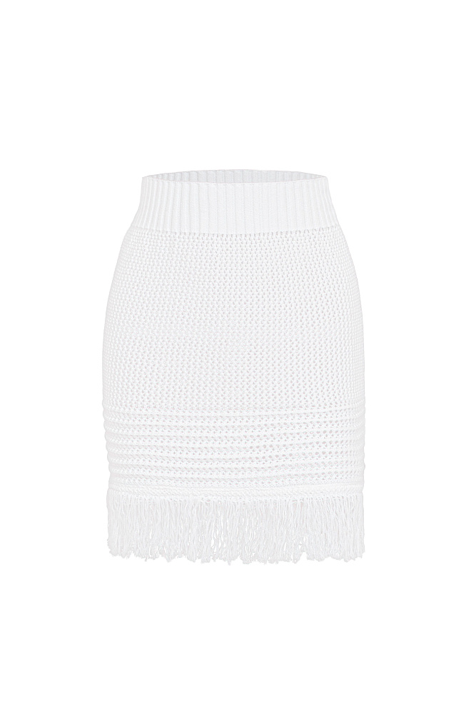 Юбка мини с бахромой
