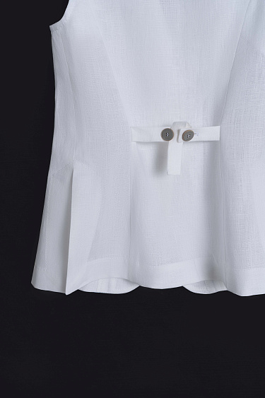 Удлиненный жилет из 100% льна