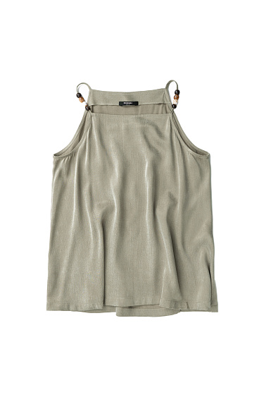 Топ из купры на тонких бретельках