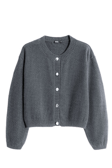 Кардиган из пуха лисы на пуговицах 