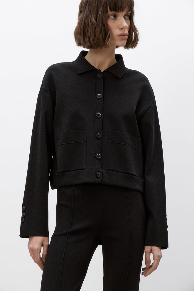 Укороченный жакет из вискозы