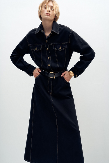 Джинсовое платье из 100% хлопка