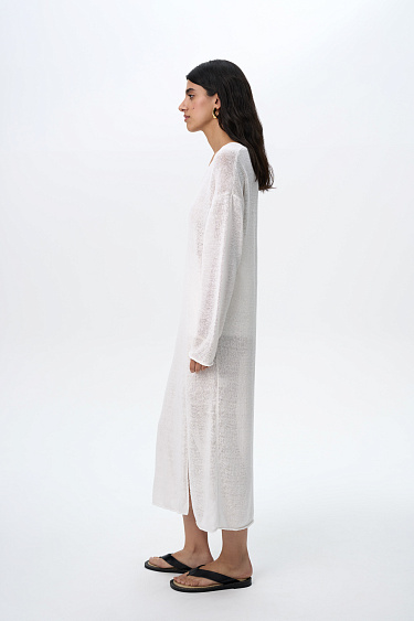 Платье макси из 100% льна