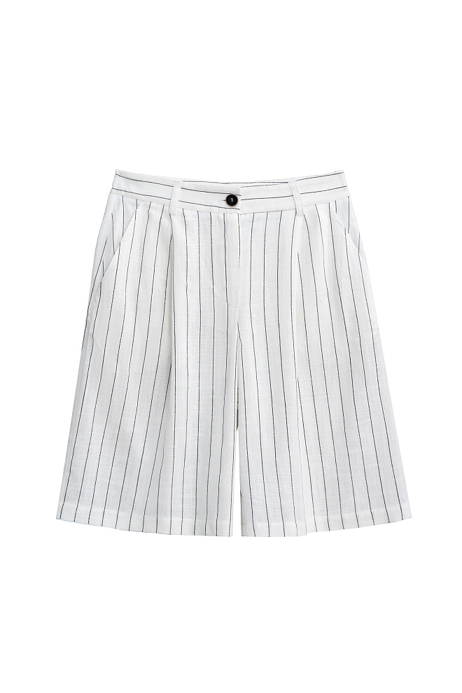 Льняной костюм в полоску