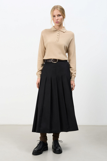 Джемпер из кашемира и шерсти с воротником поло