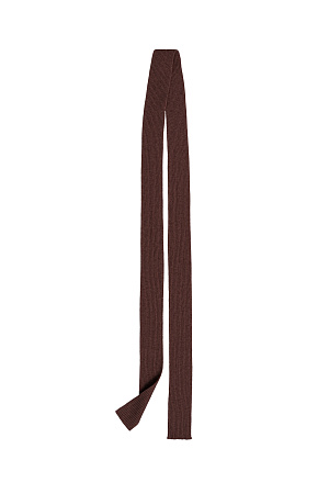 коричневый Трикотажный тонкий шарф из шерсти и кашемира. Аксессуар, который поможет дополнить любой образ.