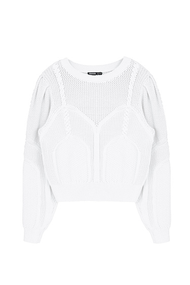 Ажурный джемпер из хлопка