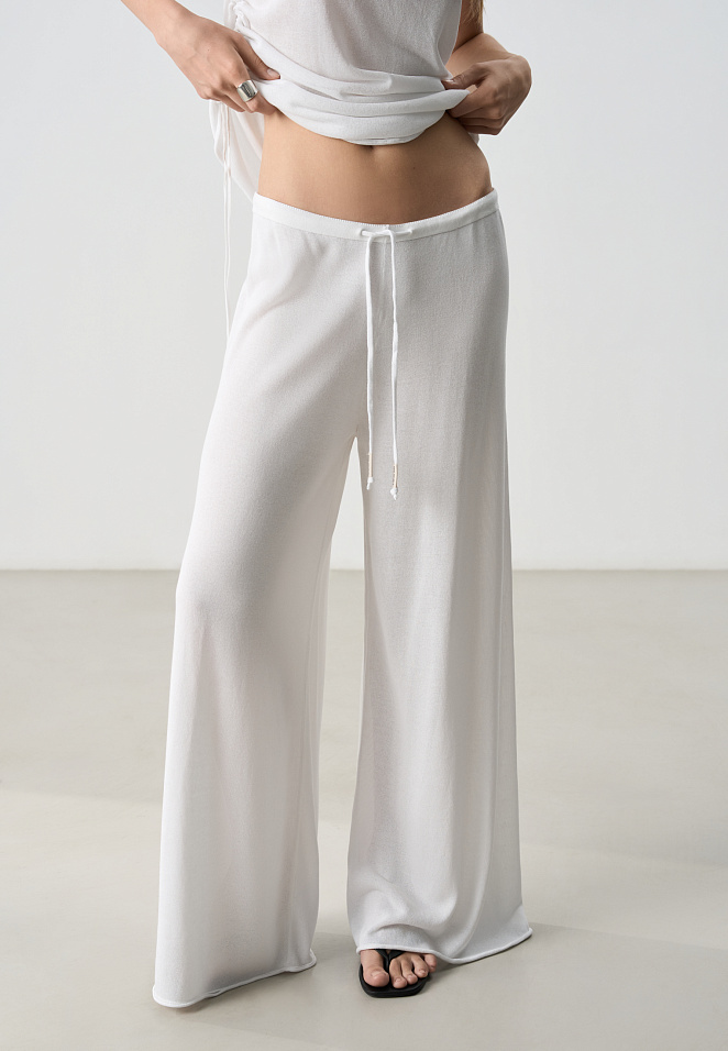 Брюки палаццо из вискозы