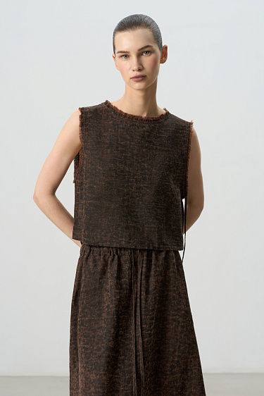 Топ на завязках изо льна