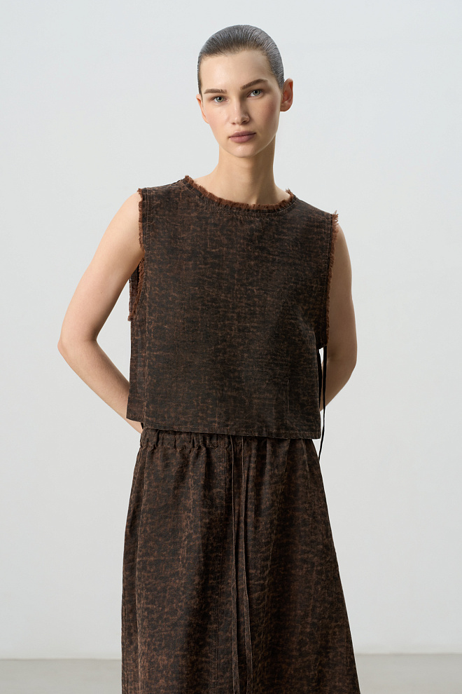 Топ на завязках изо льна