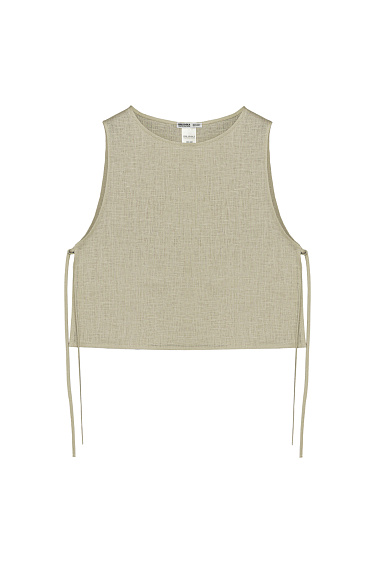 Топ на завязках из 100% льна