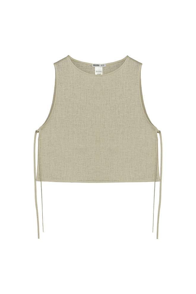 Топ на завязках из 100% льна