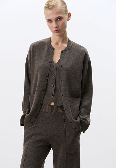 Трикотажные брюки прямого кроя 